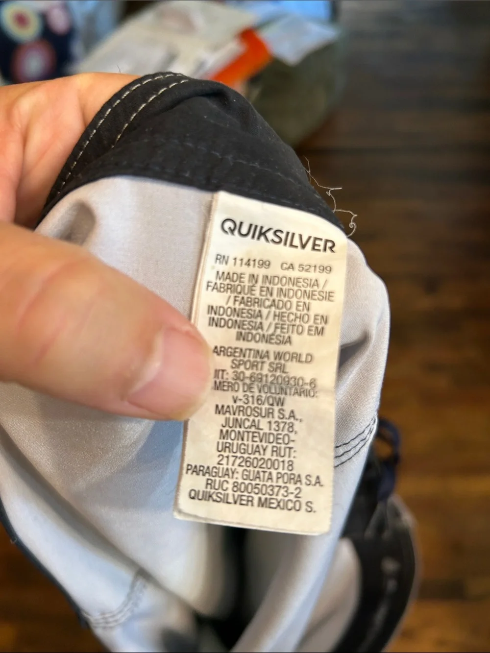 Quiksilver Men’s Navy Mint Gray Colorblock Board Shorts